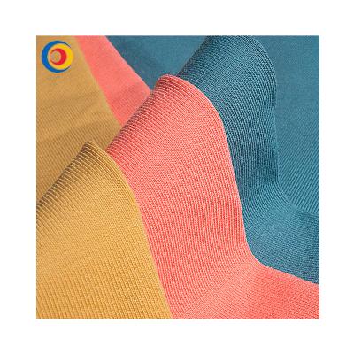 China Customizable Moisture-wicking Color Fabric Dyed 40S 95%Cotton 5%Spandex 180g Knit Cotton Fabric For T-shirts for sale