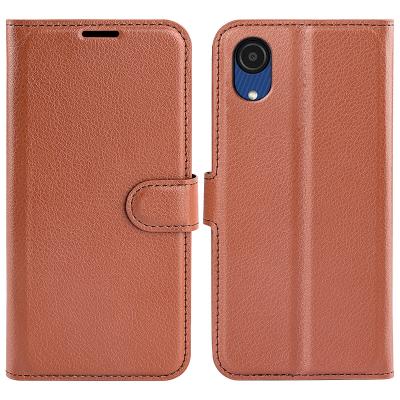 China Shockproof Mobile Phone Flip Case For Samsung A03 Core Mobile Phone Wallet Case PU Holder Card Slot Leather Cover for sale