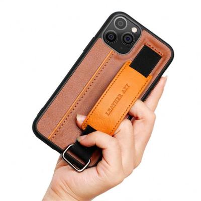 China Leather Stitching Tpu+leather Phone Case For iphone12 pro mini (6.1/6.7) cover device new real cowhide iphone12 max for sale