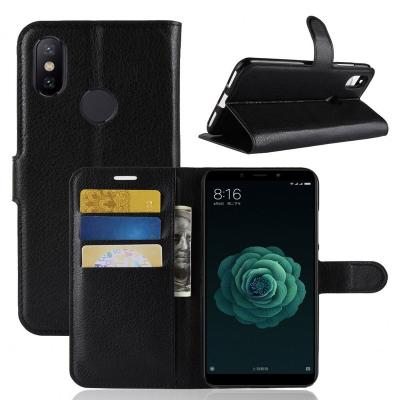 China Anti-fall For Xiaomi A2 MI A2 Xiaomi PU Wallet Mobile Cover Case Silicone Leather Case For Xiomi A2 Mobile Phone Case Flip Cover Stand for sale