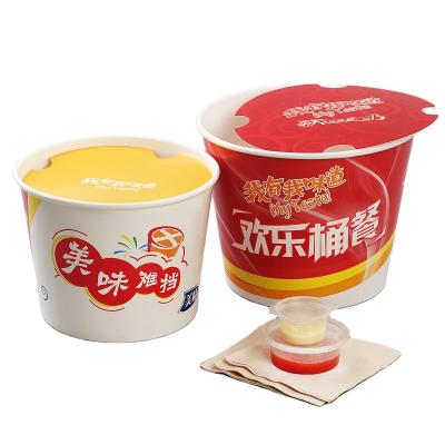 China Durable Disposable Cardboard Fried Chicken Bucket Food Container for sale