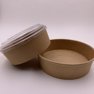 China Wholesale Disposable Biodegradable Packaging Food Container Salad Box Wrapping Paper Salad Lunch Box for sale