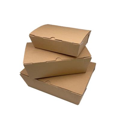 China Eco - Friendly Kraft Paper Take Away Disposable Food Packaging Lunch Box Paper for sale