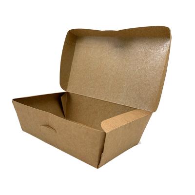 China Eco - Friendly Kraft Paper Take Away Packaging Fast Food Box Lunch Paper Lunch Box Food for sale