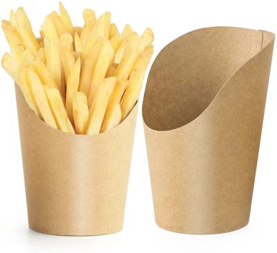 China Disposable Round Takeout Box Spare French Fries Box Paper Packaging Box French Fries for sale