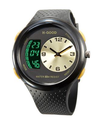 China H-GOOD 763 alarm fashion trend sports large dial clock business quartz waterproof luminous wristwatches for sale