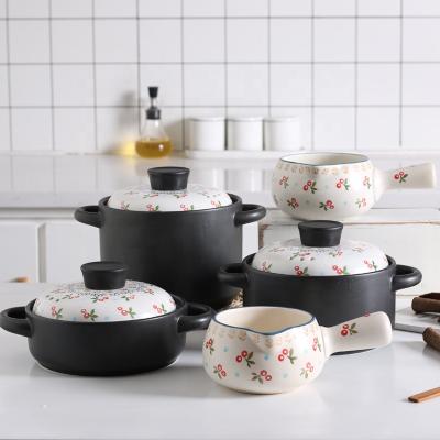 China Healthy Pot Nutrition Soup Pot Sustainable Pot Hot Dish Casserole Ceramic Cooking Casserole for sale