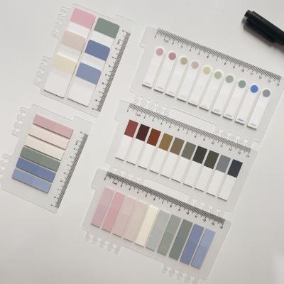 China 2021 hot pastel school stationary reusable morandi colore sale notes self adhesive custom sticky tapes for sale