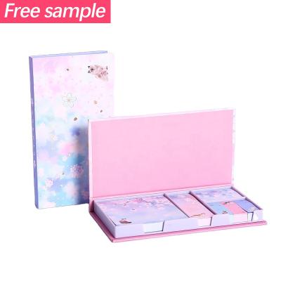 China 2021 Self Adhesive Wholesale Korean School Stationery Supplies Custom Colored Paper Boxed Sticky Note Pads Set for sale