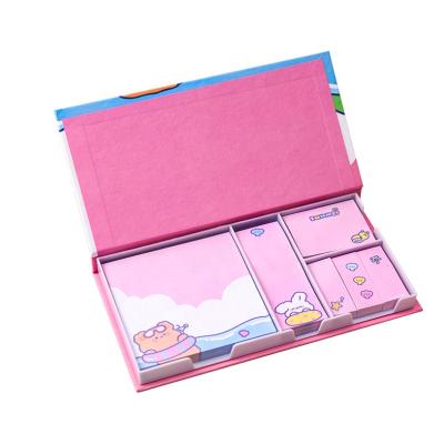 China Other supplies cute self-adhesive sticky notes kawaii stationery kawaii girl memo pads korean set beautiful for sale