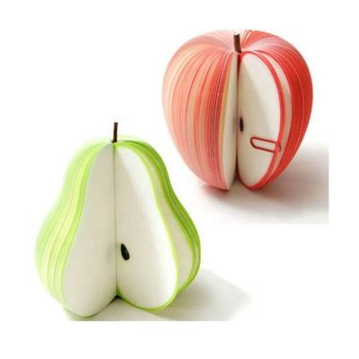 China Creative Japanese Hot Sale Loose Leaf Design 3D Fruit Notepad Customized Paper Sticky Note Pads for sale