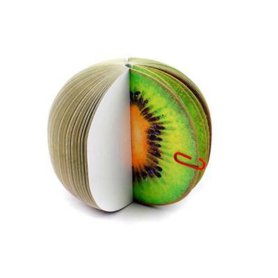 China Loose Leaf Promotional Notepad Custom Die Cut 3D Fruit Shaped Sticky Notepad for sale