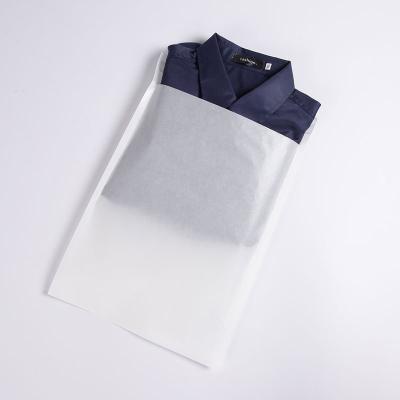 China Custom Biodegradable Garment Bag Garment Paper Self-adhesive Clothing Wax Sticker Compostable Bag For Packaging Customized Engraving Printing for sale