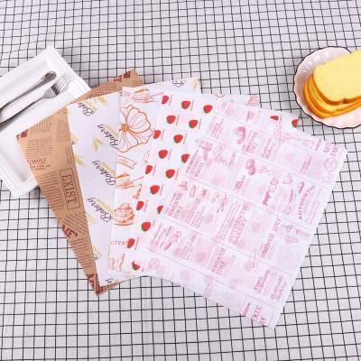 China Food Grade Biodegradable Wax Paper Customize Logo Greaseproof Pe Wax Burger Wrap Paper for sale