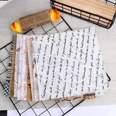 China Biodegradable Parchment Paper Food Basket Liner Greaseproof Colorful Grocery Wax Sheet Sandwich Wrap Food Grade Paper Wrappers Butter Paper for sale