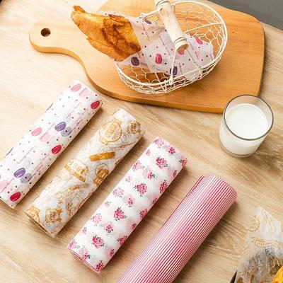 China Customized Logo And Size Food Grade Burger Grocery Biodegradable Printed Paper Greaseproof Meat Wrapping Paper Sandwich Wrap Coated Paper Paper for sale