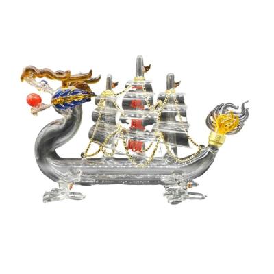 China 2022 New Hot Selling High Quality Chinese Antiquity Dragon Boat Style Design Bar Whiskey Dragon Shape Decanter for sale