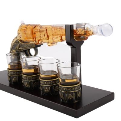 China Wholesale Europe Beverage Decanter Whiskey Whiskey Tequila Rum Brandy Vodka Whiskey Glass Decanter Set Bottles for sale