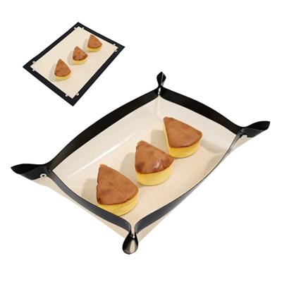 China Sustainable Silicone Baking Mat Set Non Stick Silicone Mats For Baking 4 Half Baking Sheets Reusable, BPA Free, Professional Grade Silicon Ba for sale