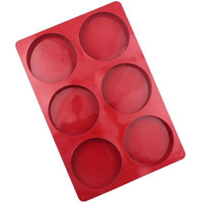 China Wholesale 6 Stain Disc Silicone Cake Mold Silicone Cake Embryo Handmade DIY DIY Baking Chocolate Round for sale