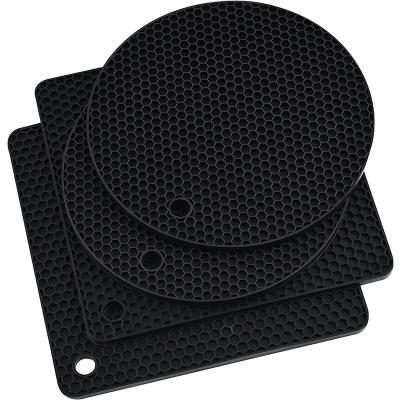 China Silicone Dining Table Place Mat Kitchen Mat Durable Non Slip Pot Bowl Mat for sale