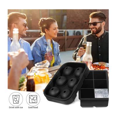 China Stocked ice tray silica gel combination mold ball ice maker and large square ice block mold for cocktail juice and any drink for sale