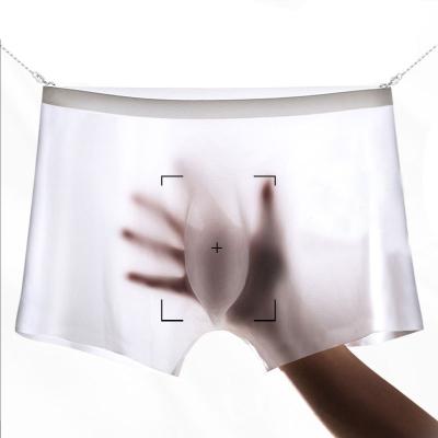 China High Quality Antibacterial Boxer Shorts Breathable Boxer Brand Ice Silk Seamless Underwear Solid Color Men's Classic for sale