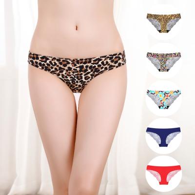 China Women's Waist Big Girls' Panties One-piece Antibacterial Ice Temptation Lace Low Briefs Women's Underwear for sale