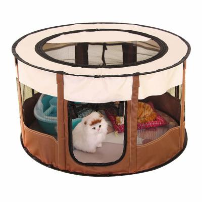 China Hot Selling Foldable Delivery Room Circular Breathable Enclosed Universal Oxford Cloth Pet Tent for sale