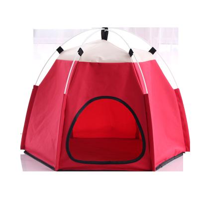 China Hot Sale Breathable Evcil Hayvan Kafesi Tenda Carpa Pet Folding Oxford Cloth Waterproof Pet Grab Tent Hex Pet Cage for sale