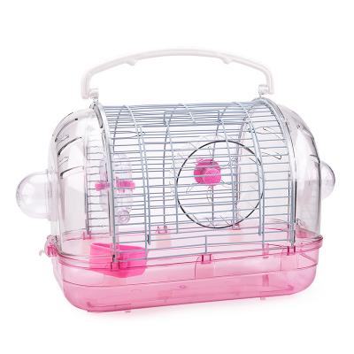 China Portable Hamster Cage Manufacturers Villa Transparent Base Breathable Pet Watch Hamster Cage for sale