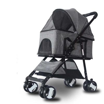 China Hot Selling Viable Carro Para Mascotas Portable Safe and Comfortable Pet Breathable Large Size Pet Stroller for Travel for sale