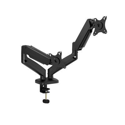 China Full Motion Swivel Height Desktop Monitor Dual Tilt Rotation Adjustable Monitor Arm Desk Mount for sale