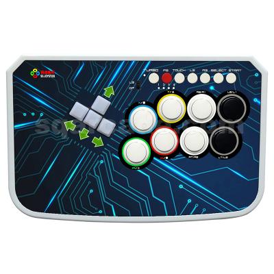 China Programmable Button Arcade Fighting Game Joystick For PC Stopper Hitbox Style Arcade Game Console Stick Fight Button Controller for sale