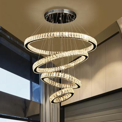 China 2020 Modern Round Celling Lamp K9 Crystal and Led Round Pendant Lights for Dining Room Living Room Home for sale