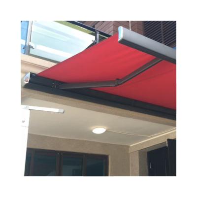 China MAwning Metal Material Electric Folding Canopy Windproof Shade Sliding Outdoor Roof Canopy Roof Tents Retractable Tent for sale