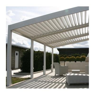 China ALL MADE BY 6063 Garden Aluminum Bioclimated Outdoor Aluminum Pergola with Canopies Gazebo for sale