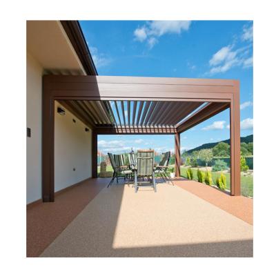 China Easily Assembled Closing Roof Bioclimate Garden Antique Metal Agzebo and Pergola with Retractable Sides for sale