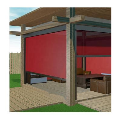 China Eco-friendly Motorized Outdoor Fabric Vertical Curtains Garden Shade Shutter Roller Zip Screen Blinds for sale