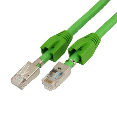 China High Quality EXW Cat6A Cat7 RJ45 Cable Connector For Networking / Data Center Fat Shielded With Tail for sale