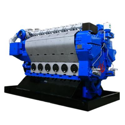 China Zd30 190hp 9 cylinders air system heat exchanger jichai small boat wp4 marine engine started (12V) 5830*2240*3355mm for sale