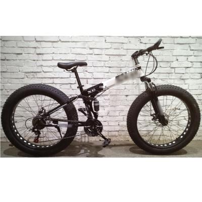 China Mountain Fat Bike Full Suspension Folding Fat Tire Bicycle 26 Inch for sale