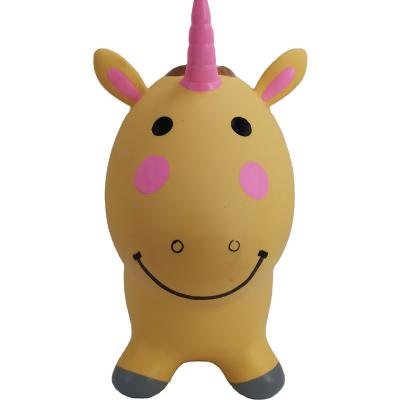 China Pink Jumping Toy He Xian High Quality PVC Inflatable Unicorn Jumping Animal For Children's Toy for sale