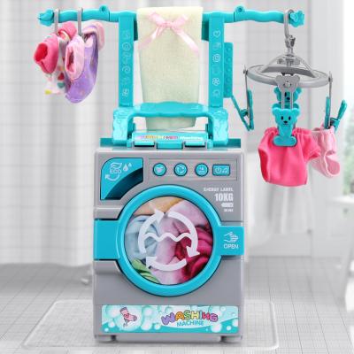 China Intelligence Newcomer Developing Simulation Carry-Over Pretend Game Mini Roller Electric Toy Washing Machine Toys for sale