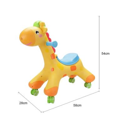 China Good Quality Funny Kids Toys Giraffe Shape Kids Ride On Cars Small Ride-On Rocker& Scoot Giraffe 2 in 1 Toys For Children for sale