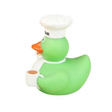 China Promotional Cute Baby Toys Chef Rubber Duck Toy Kids Floating Shower Toys Eco-friendly Bath Duck For Babies for sale