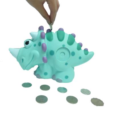 China Unbreakable Coin Dinosaur PVC Vinyl PVC Sales Piggy Bank For Counting Piggy Bank Hot Coins For Home Decoration for sale