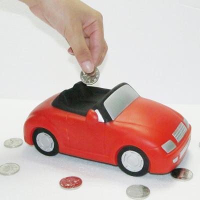 China PVC OEM Design Car Shape Coin Bank Piggy Bank Piggy Bank For Promotion Gift for sale