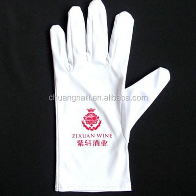 China High Quality Custom Printed Glass 5 Fingers Microfiber Gloves For Jewelry Polishing for sale