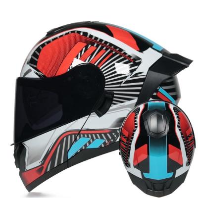 China POINT Modular Full Face Helmet Sun Visor Flip Up Helmet Motorcycle Dual Face Cascos Motorcycle Helmet for sale